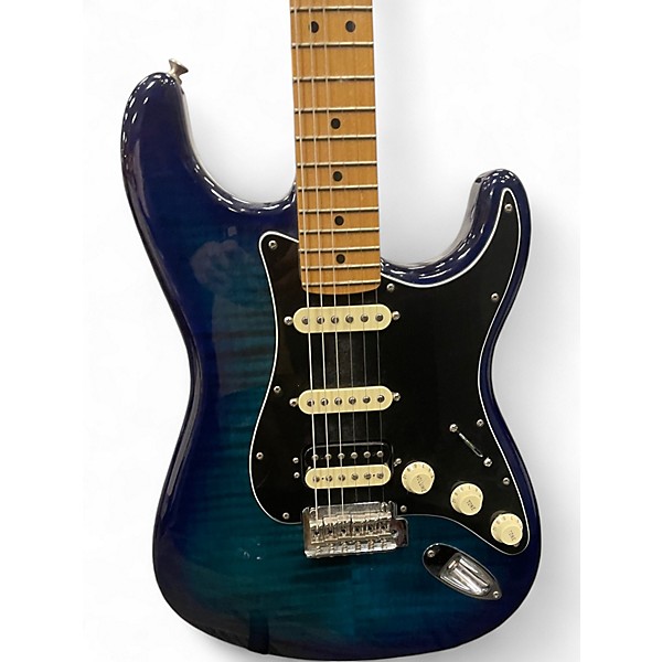 Used Fender Player Stratocaster HSS Plus Top Blue Burst Solid Body Electric Guitar