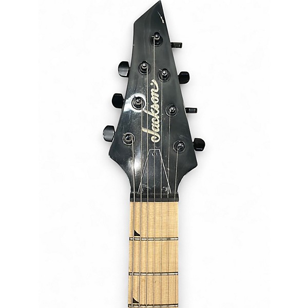 Used Jackson JS22-7 Dinky 7 String Black Solid Body Electric Guitar