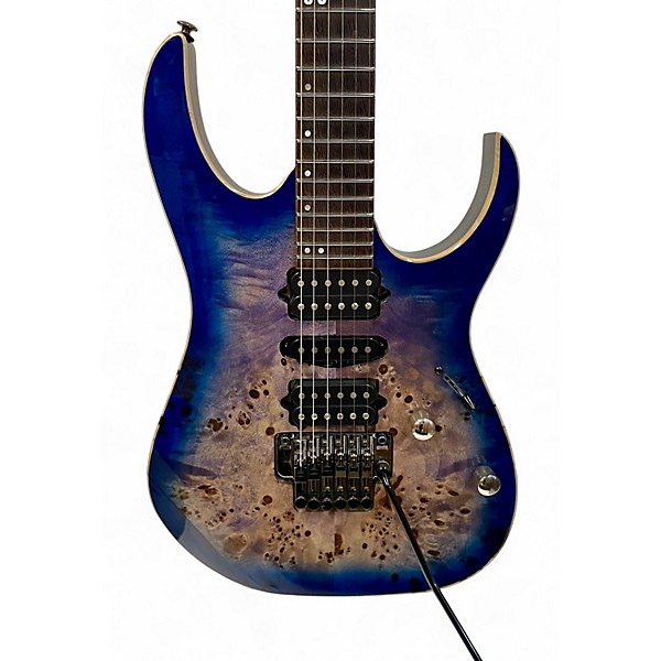 Used Ibanez RG1070PBZ Blue Burst Solid Body Electric Guitar
