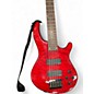 Used Dean Edge 5 String EMG Trans Red Electric Bass Guitar