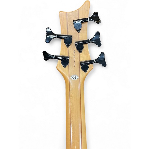 Used Dean Edge 5 String EMG Trans Red Electric Bass Guitar