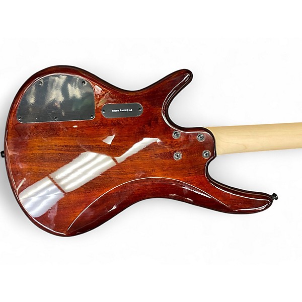 Used Ibanez SR400 Flame Maple sunburst Electric Bass Guitar
