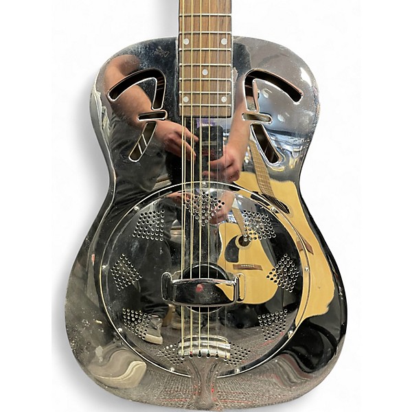 Used Fender FR-48 Chrome Resonator Guitar