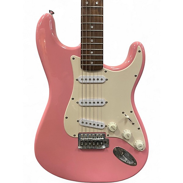 Used 2011 Squier Bullet Stratocaster Shell Pink Solid Body Electric Guitar