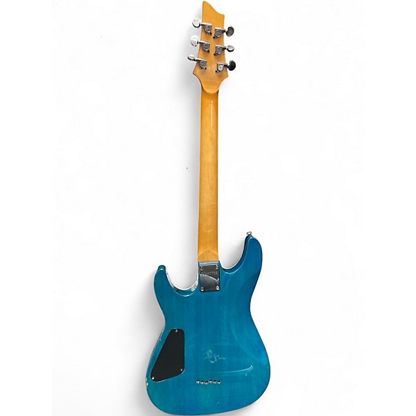 Used Schecter Guitar Research Omen Extreme 6 Trans Blue Solid Body Electric Guitar