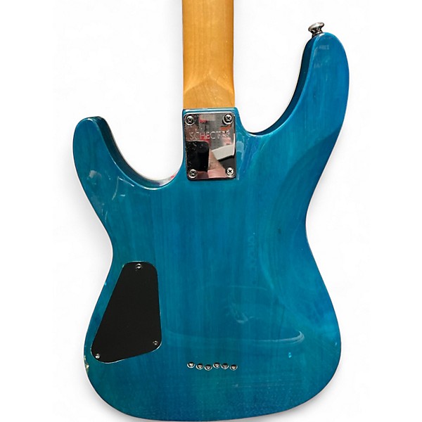 Used Schecter Guitar Research Omen Extreme 6 Trans Blue Solid Body Electric Guitar