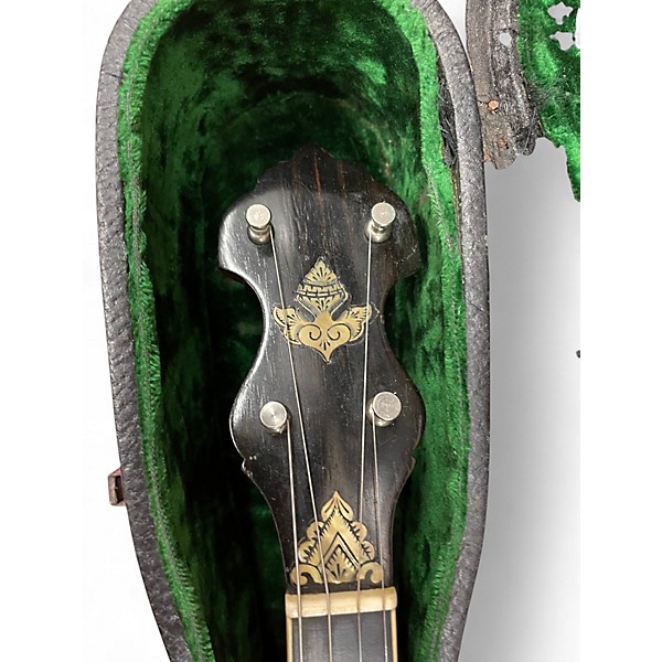 Vintage 1920s Charles Strongberg MARIMBA TENOR BANJO Antique Natural Banjo