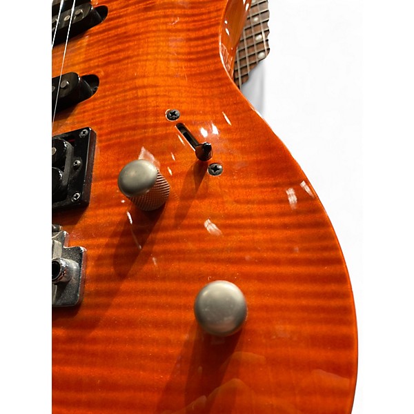 Used Brawley THREAT A122 Orange Solid Body Electric Guitar