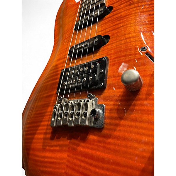 Used Brawley THREAT A122 Orange Solid Body Electric Guitar