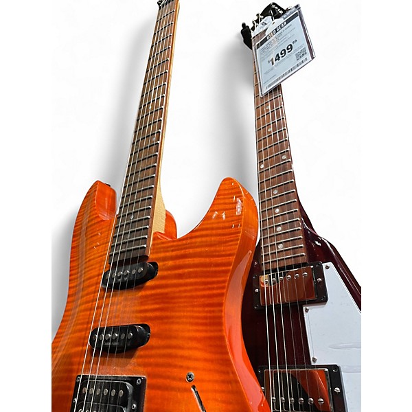 Used Brawley THREAT A122 Orange Solid Body Electric Guitar