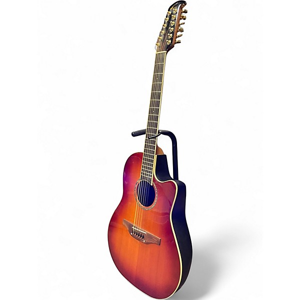 Used Ovation CC245 Celebrity Cherry Sunburst 12 String Acoustic Electric Guitar