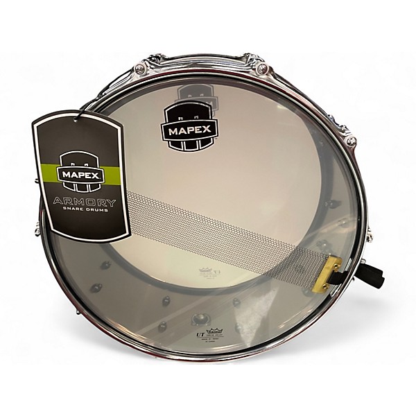 Used Mapex 5.5X14 ARMORY SERIES TOMAHAWK SNARE  DARK CHROME Drum