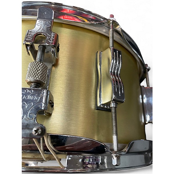 Used Ludwig 14in Brass and Wood Snare Brass Drum