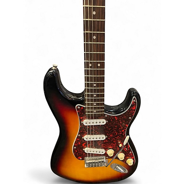Used Squier Bullet Stratocaster 3 Tone Sunburst Solid Body Electric Guitar