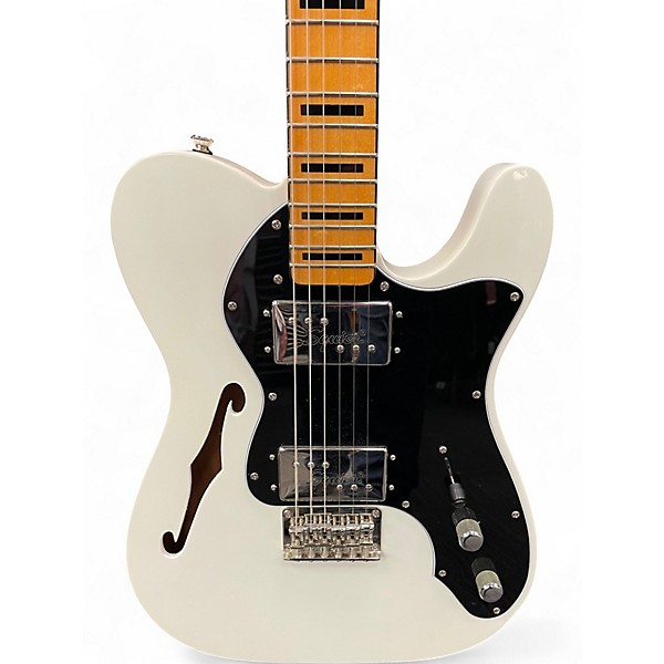 Used Squier Classic Vibe 70s Thinline Telecaster Olympic White Hollow Body Electric Guitar