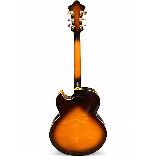 Used Fusion Blues FB400 Vintage Sunburst Hollow Body Electric Guitar