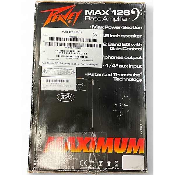 Used Peavey Max 126 1X6.5 10W Bass Combo Amp