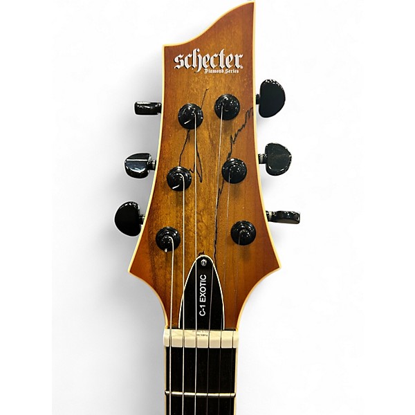 Used Schecter Guitar Research C1 EXOTIC SPALTED MAPLE Solid Body Electric Guitar