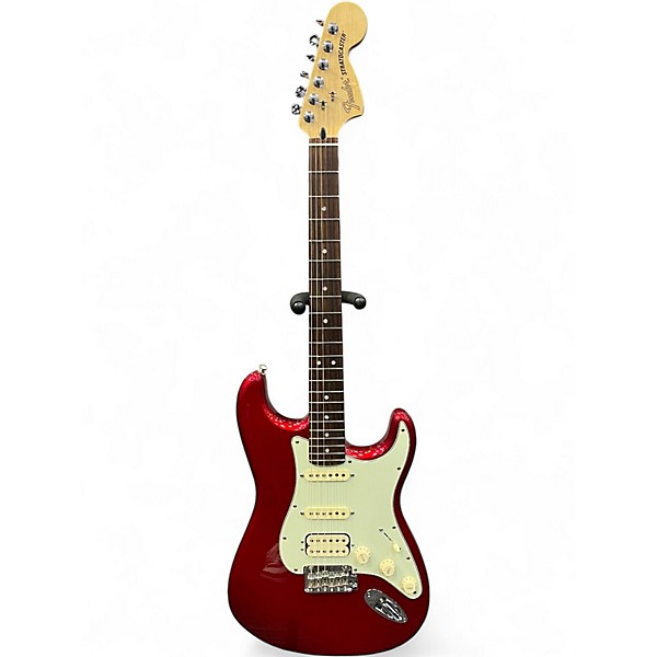 Used Fender Deluxe Stratocaster HSS Candy Apple Red Solid Body Electric Guitar
