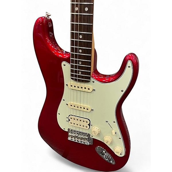 Used Fender Deluxe Stratocaster HSS Candy Apple Red Solid Body Electric Guitar