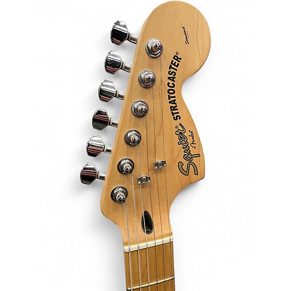 Used Squier Standard Stratocaster Black Solid Body Electric Guitar