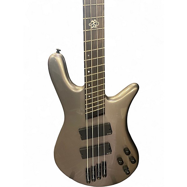 Used Spector NS Dimension Metallic Silver Electric Bass Guitar