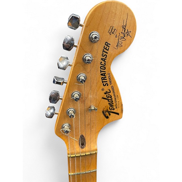 Used 1998 Fender Artist Series Yngwie Malmsteen Stratocaster Vintage White Solid Body Electric Guitar