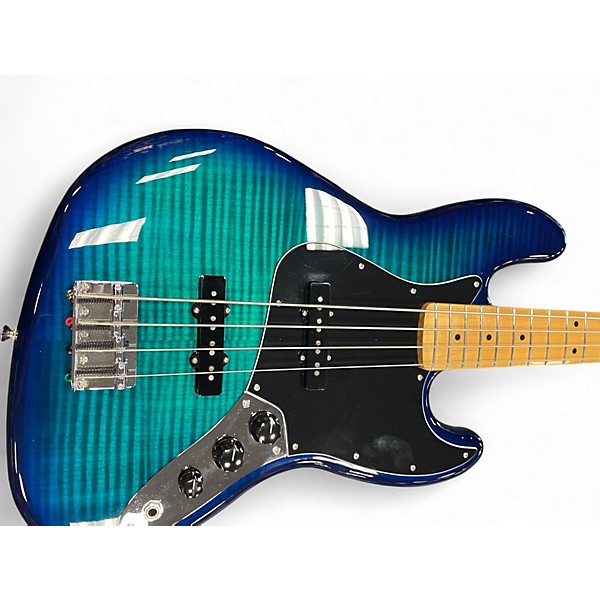 Used Fender PLAYER II PLUS TOP JAZZ Blue Burst Electric Bass Guitar