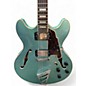 Used D'Angelico Premier Series DC Teal Hollow Body Electric Guitar