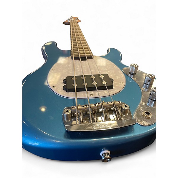 Used Sterling by Music Man StingRay Short-Scale Toluca Lake Blue Electric Bass Guitar