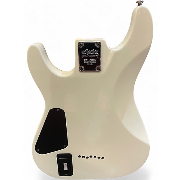 Used Schecter Guitar Research Demon 7 String White Solid Body Electric Guitar