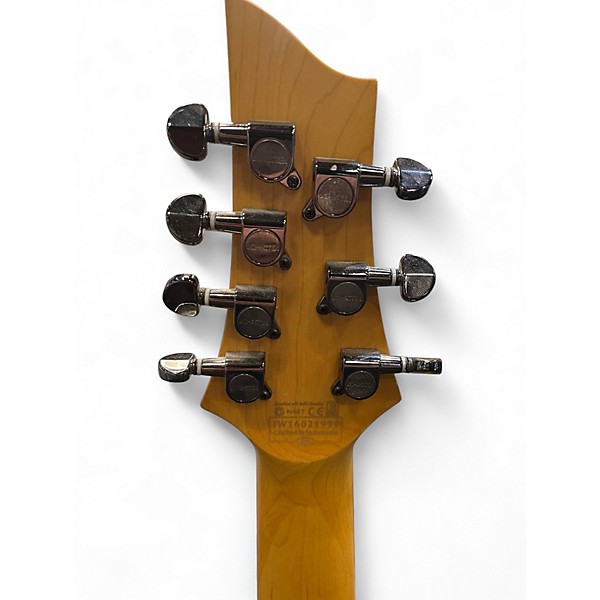 Used Schecter Guitar Research Demon 7 String White Solid Body Electric Guitar