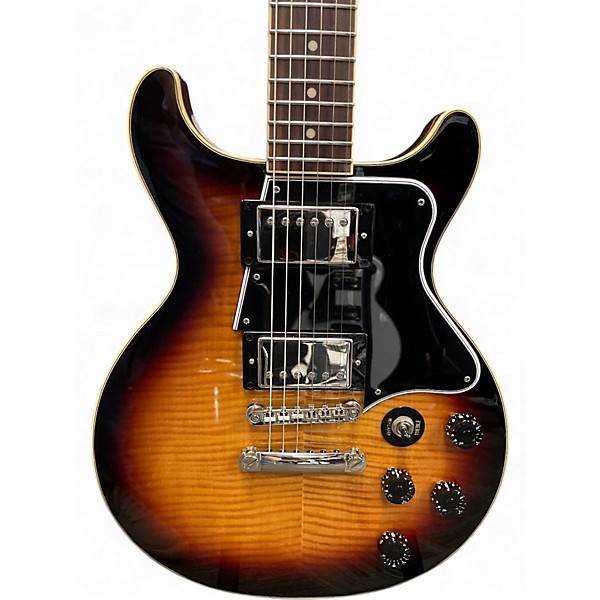 Used Epiphone LES PAUL SPC DOUBLE CUT FIGURED TOP BOURBON BURST Solid Body Electric Guitar