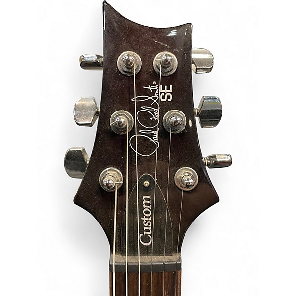 Used PRS SE Custom 24 Black Gold Sunburst Solid Body Electric Guitar