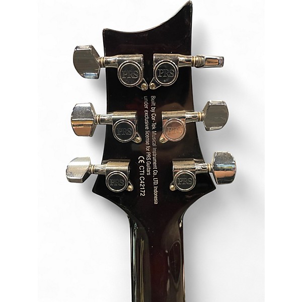 Used PRS SE Custom 24 Black Gold Sunburst Solid Body Electric Guitar