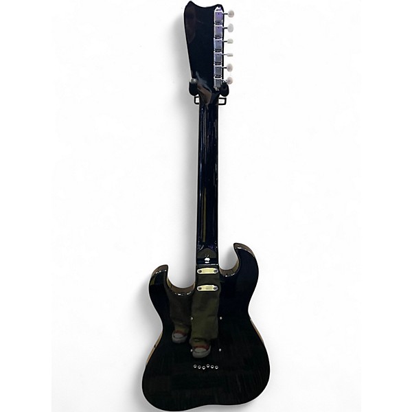 Used Silvertone 1449 SERIES BLACK SPARKLE Solid Body Electric Guitar