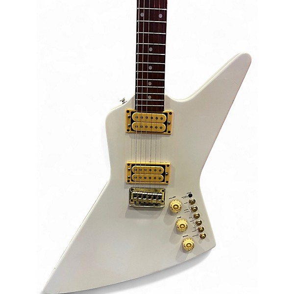 Used Cort Effector Explorer Aged White Solid Body Electric Guitar