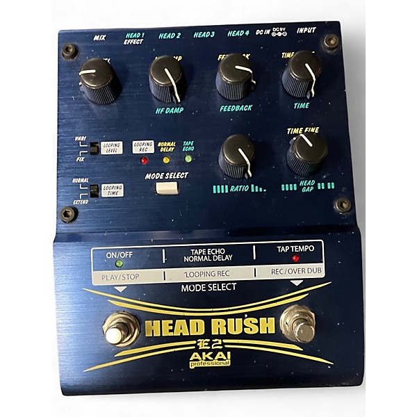 Used Akai Professional E2 Headrush Delay/Looper Effect Pedal