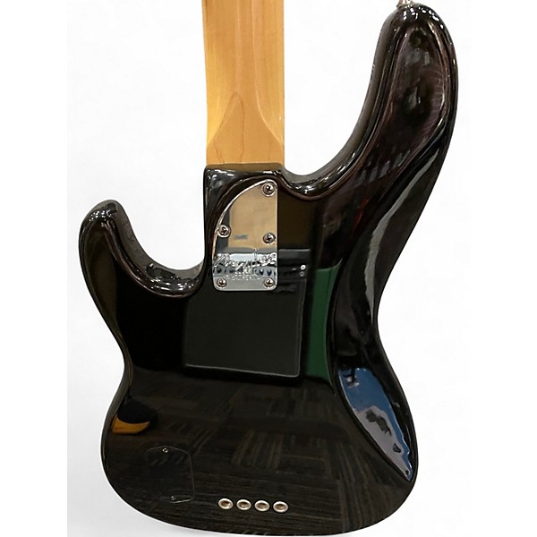 Used 2005 Fender American Deluxe Precision Bass Black and Gold Electric Bass Guitar