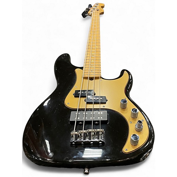 Used 2005 Fender American Deluxe Precision Bass Black and Gold Electric Bass Guitar