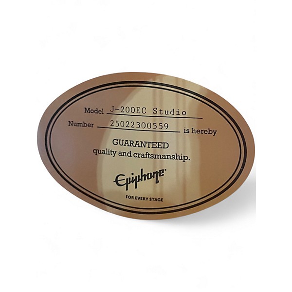 Used Epiphone J-200EC Studio 3 Color Sunburst Acoustic Electric Guitar