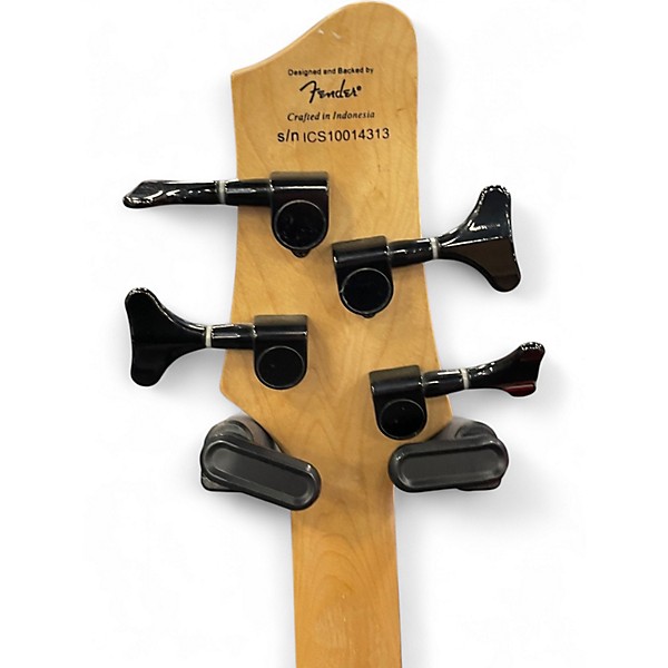 Used Squier MB4 Skull & Crossbones Black Electric Bass Guitar