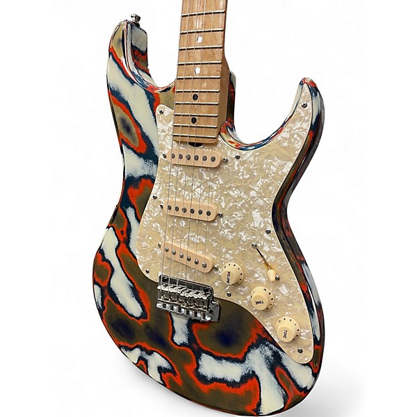 Used Grosh Retro Classic tie dye Solid Body Electric Guitar