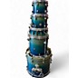 Used Mapex 5 Piece MERIDIAN BIRCH W/ HARDWARE BLUE FADE Drum Kit thumbnail