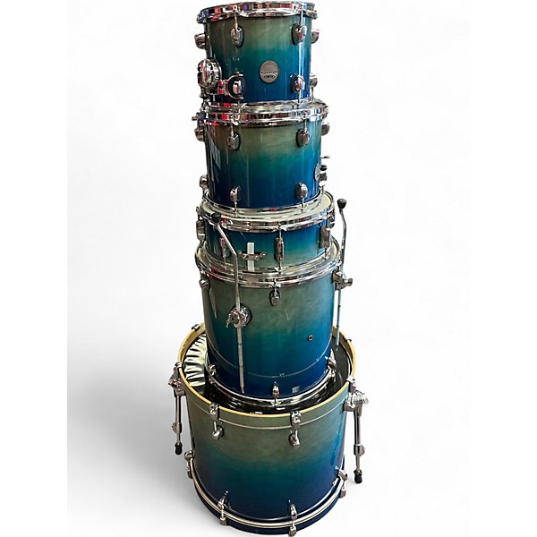 Used Mapex 5 Piece MERIDIAN BIRCH W/ HARDWARE BLUE FADE Drum Kit
