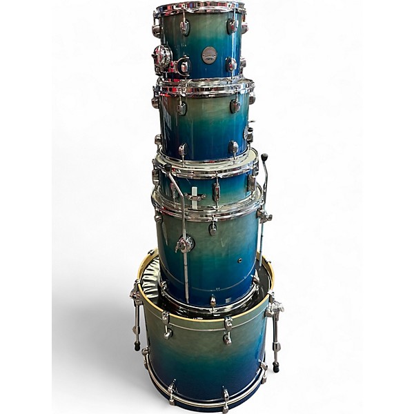 Used Mapex 5 Piece MERIDIAN BIRCH W/ HARDWARE BLUE FADE Drum Kit