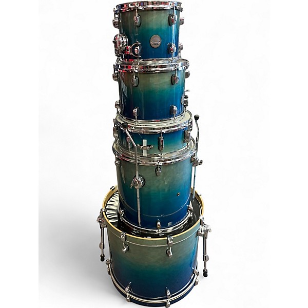 Used Mapex 5 Piece MERIDIAN BIRCH W/ HARDWARE BLUE FADE Drum Kit