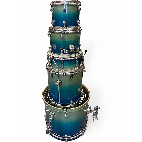 Used Mapex 5 Piece MERIDIAN BIRCH W/ HARDWARE BLUE FADE Drum Kit