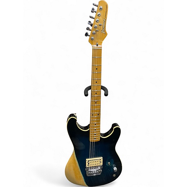 Used 1980s Ibanez ROADSTER II TRANSPARENT BLUE Solid Body Electric Guitar