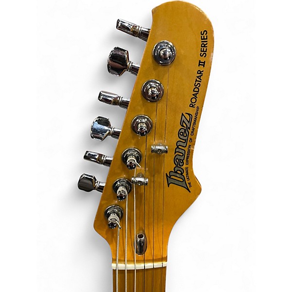 Used 1980s Ibanez ROADSTER II TRANSPARENT BLUE Solid Body Electric Guitar